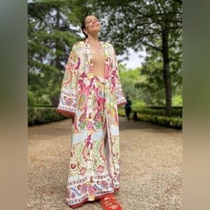 Zara limited edition robe kimono SzXS new with tags 100% polyester